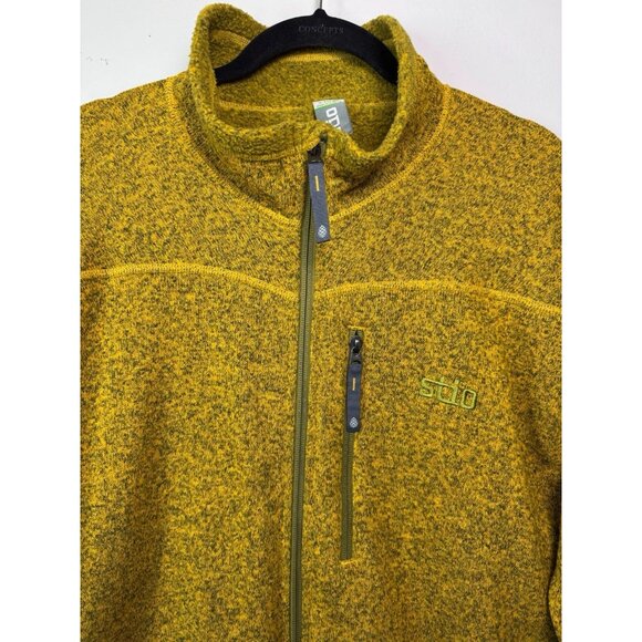 Stio Men’s Mustard Yellow Fleece Zip Up Sweater Jacket XL - Picture 2 of 11